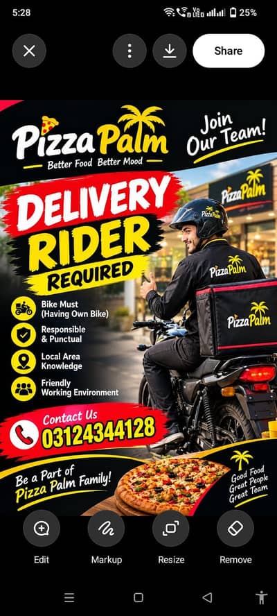 delivery rider ke job