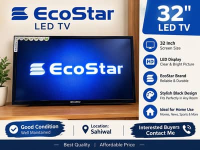 EcoStar 32 Inch LED TV for sale