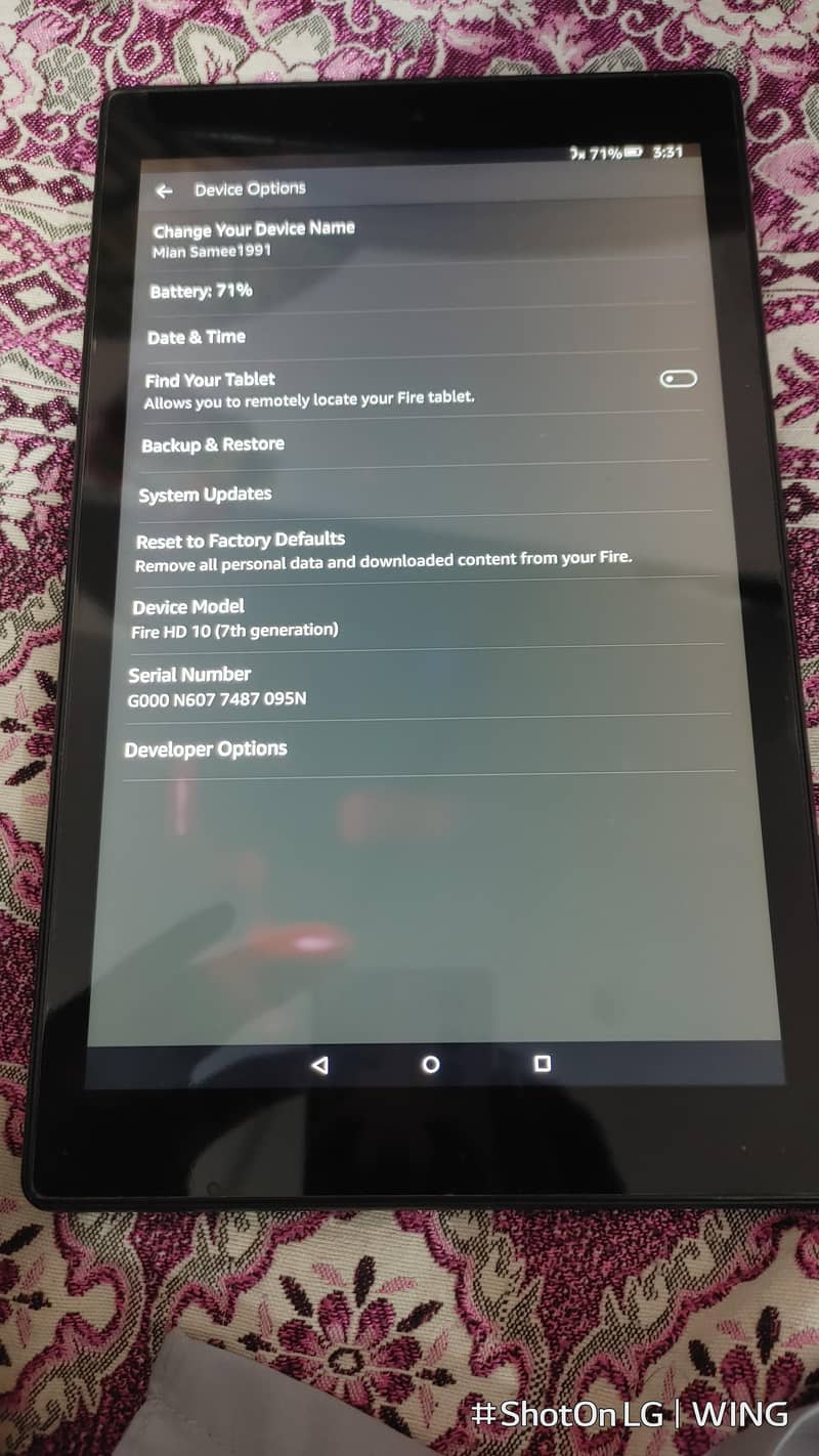 Amazon Fire HD 10 7th Generation 0