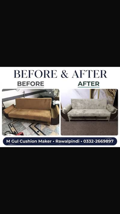 M gul cushion maker sofa poshish repair home service all Rawalpindi