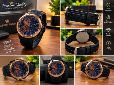 *Time Wealth Black Designer Watch - Good Condition*