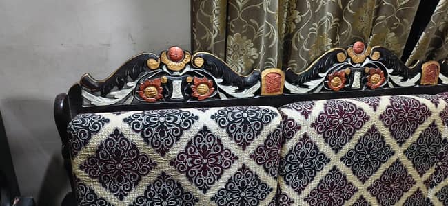 wooden sofa set five seater