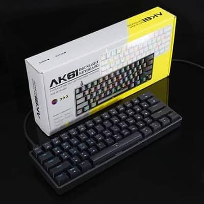 BRAND NEW AK61 MECHANICAL KEYBOARD IN BLACK COLOR WITH RGB