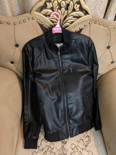 River Island Faux Leather Jacket Black.