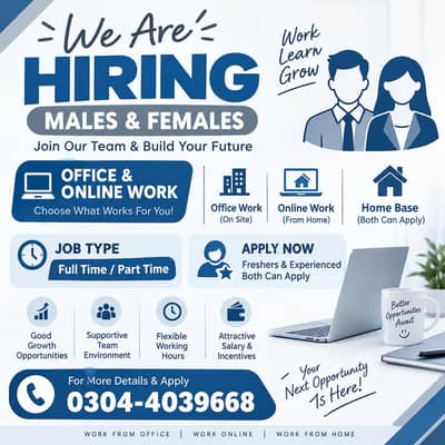 we are hiring males and females