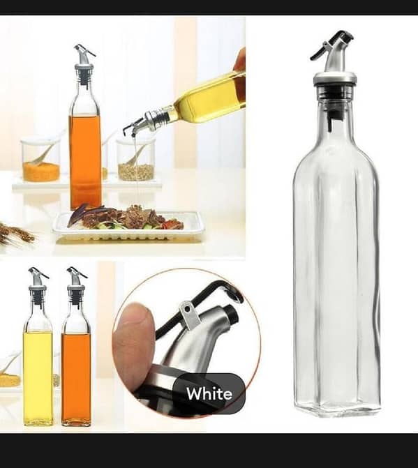 T   500ml high-quality stainless-steel covered smart glass oil bottle