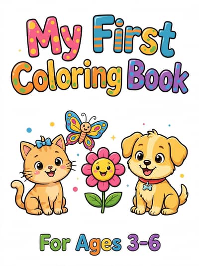 My First Coloring Book for Kids Age 3-6 - 24 Pages