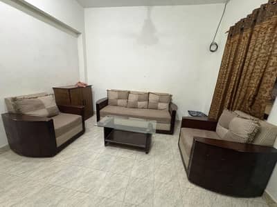 5 seater sofa (3+1+1) with glass top center table