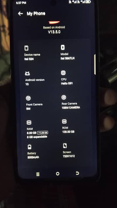 Itel S24  8+8/128