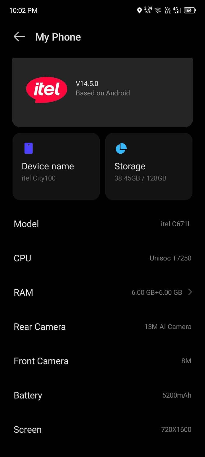 Itel City 100 3