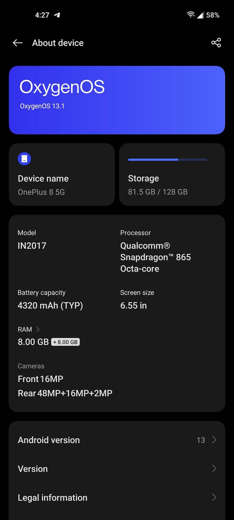 One Plus 8 0