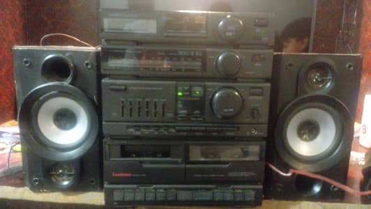 heavy bass dual amplifier speaker aux system