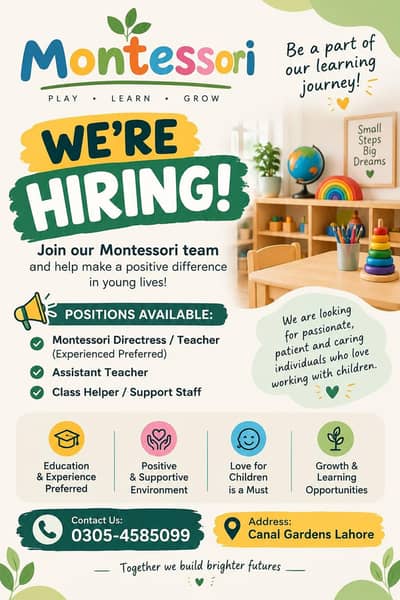Montessori School teaching
