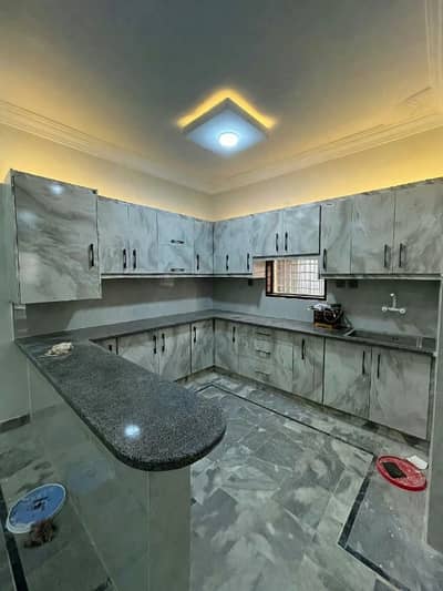 Gulistane juhar block15 300 square yards 1st floor 3 bed dd Fully renovated Marble flooring Rent 150k *Code(16963)*