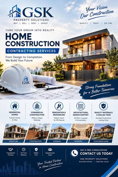 We construct your dreams in reality. We Construct home for you.