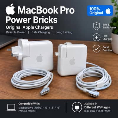 Original MacBook Chargers 100% – All Models (Type-C, MagSafe 1 & 2)