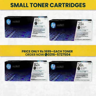 HP LaserJet Small Toner Cartridges 85A 35A 83A 36A Black Toner Rs 1699