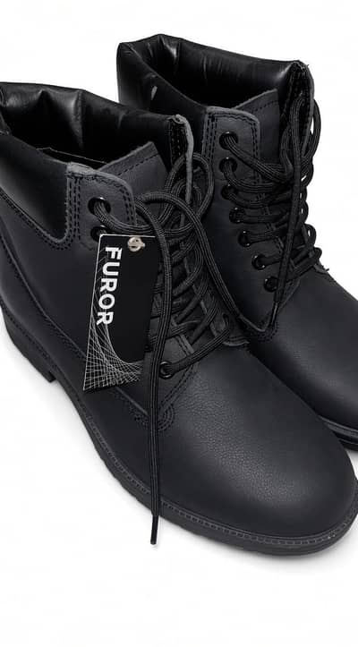 Brand New Furor Leather Lace-Up Boots – Size 40 | Unused with Tag