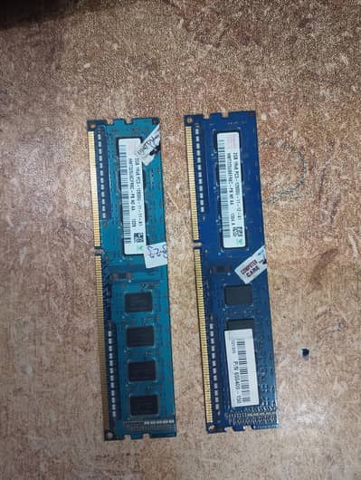 2x DDR3 2GB Desktop RAMs (Total 4GB) - Fully Tested & Working