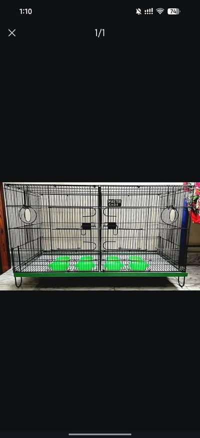 Double Folding Bird Cage 36x18x18 – Like New