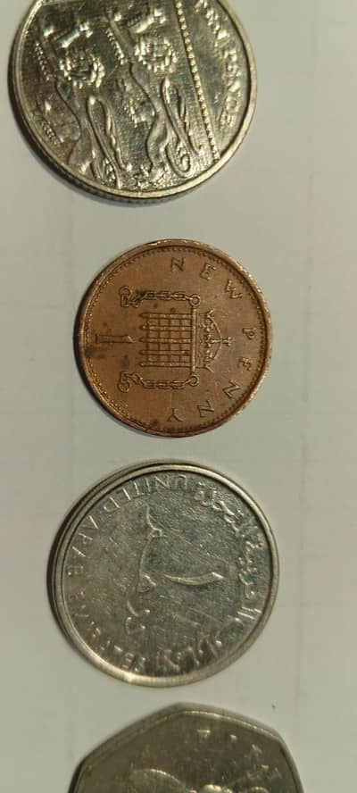urgent only 4 pieces of foreign Coins for collecters