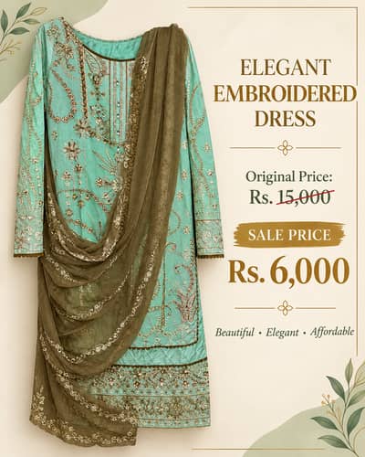 Stylish Women's Wedding & Engagement Party Wear Dress – Rs. 6,000