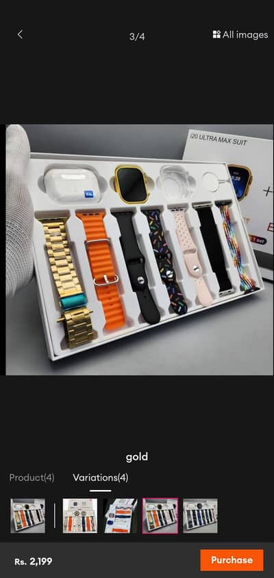 A new ultra series smart watch box pack