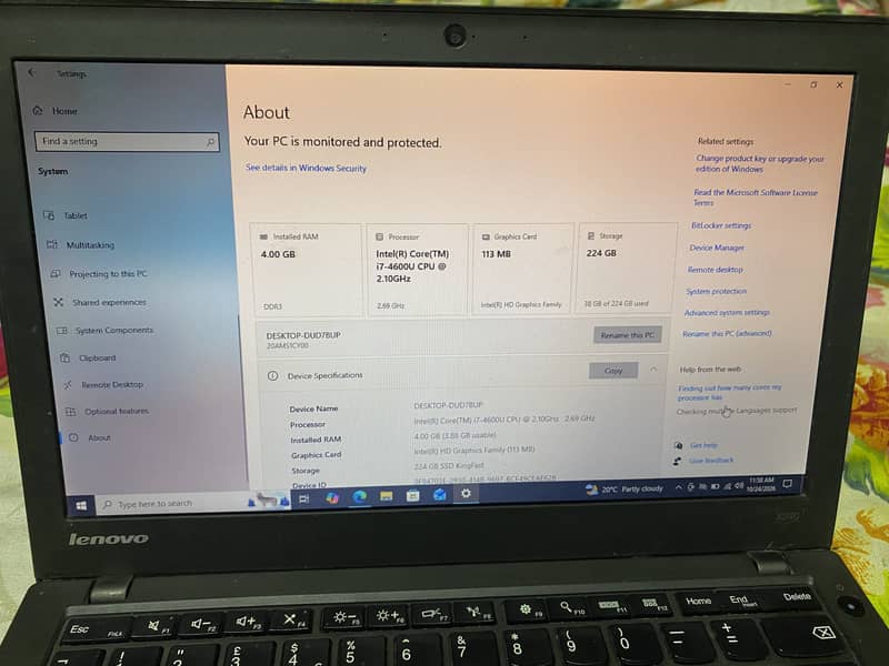 Lenovo thinkpad 4