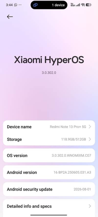 Redmi Note 13 Pro Plus 5G – 12/512GB Urgent Sell
