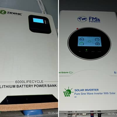6kw inverter FMS . 5KW BATTERY ZEWNIC