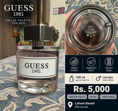 Guess 1981 Eau de Toilette for Men 100ml – Almost Full