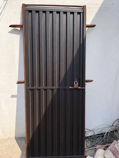 iron door darwaza & iron stand wooden cupboard