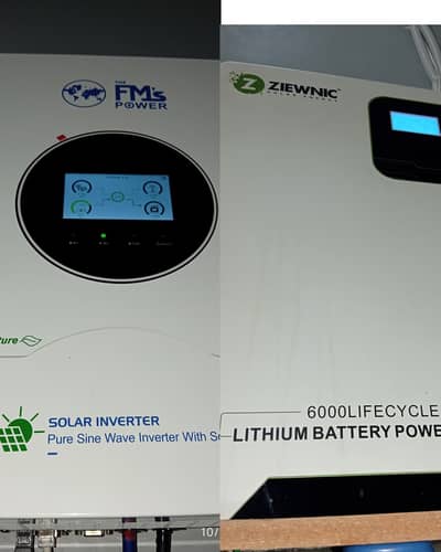 zewnic lithium battery 5kw plus 6kw inverter FMS POWER