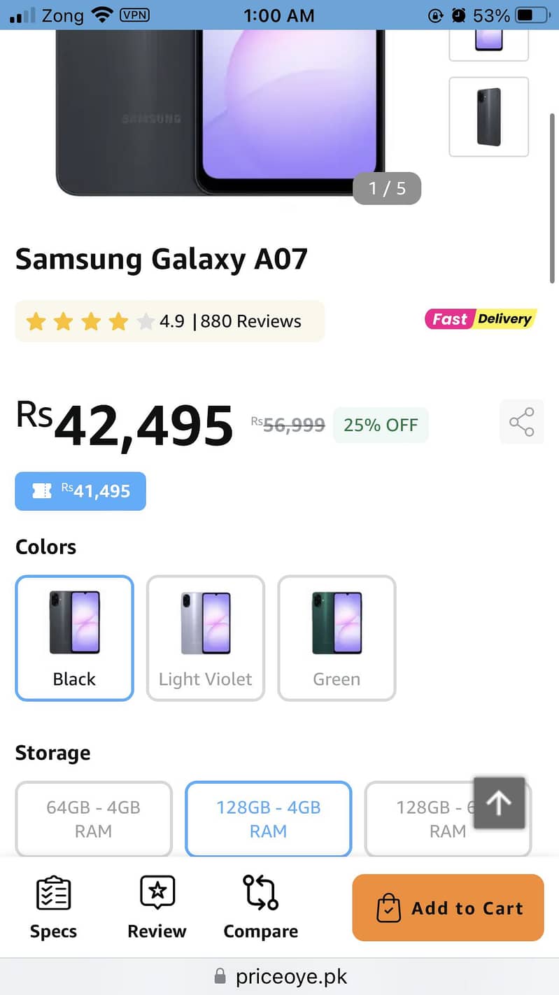 Samsung Mobile A07 10