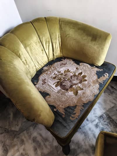 Two coffee chairs with side table