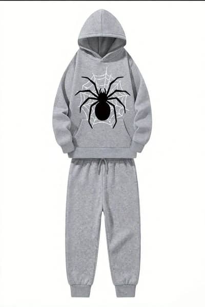 Winter Tracksuit Set for Kids 1-2 Years Fleece Spider Print