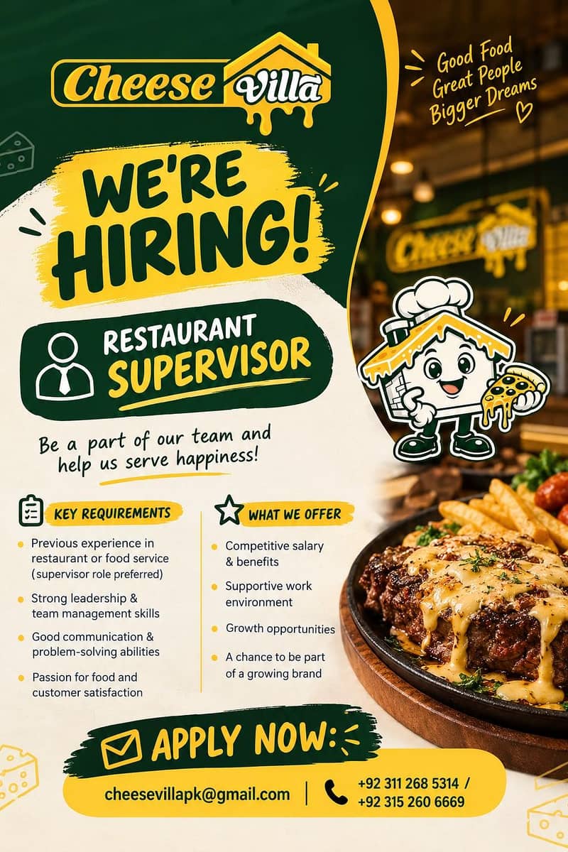 restaurants supervisor 0