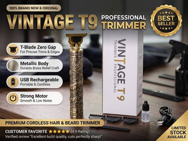 Original Vintage T9 Heavy Metal Trimmer | Limited Time Offer Rs. 1000