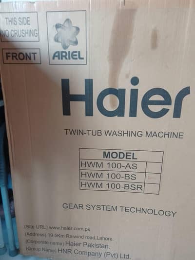Haier HWM 100-BS 10KG Twin tub washing machine -Box pack new
