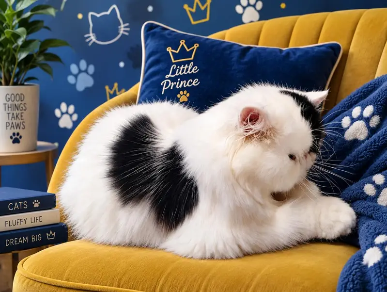 Male cat Black and white/Persian/stud — photo 4