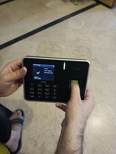 ZKTeco K50 Biometric Attendance Machine – 9/10 Condition