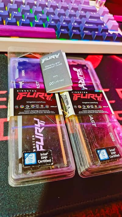 Kingston HyperX Fury RGB DDR5 Ram Used 32GB 16X2 5600mt CL40 With box