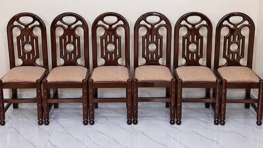 DINNING CHAIR 6PCS GUD CONDITION PLZ CALL 03281010987