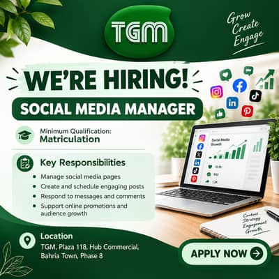 Basic Level Social Media Manager Required for META SM Platforms