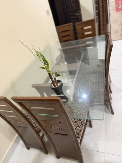Dining table with 6 chairs for sale