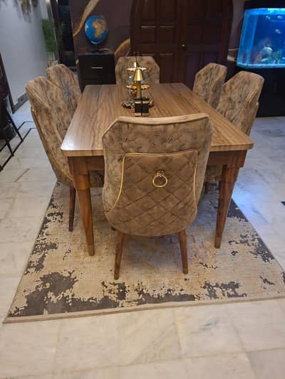 wooden Fancy dining table , 6 seater table