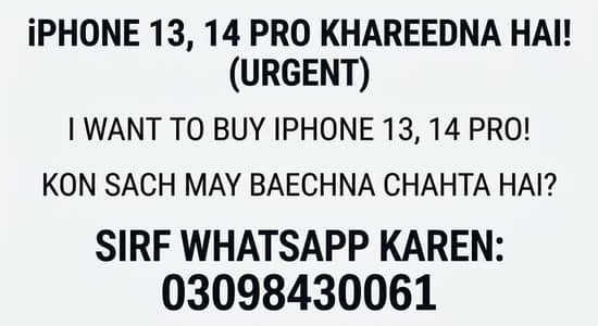 mujhe Apple iPhone 13,14 Pro pta chahye kisi ne sale krna ho to kre
