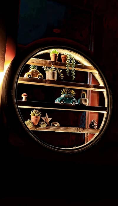 Wall Hanging Shelf with LED Light - Home Decoration Rack