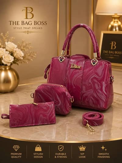 girls fashion leather textured shoulder bag
