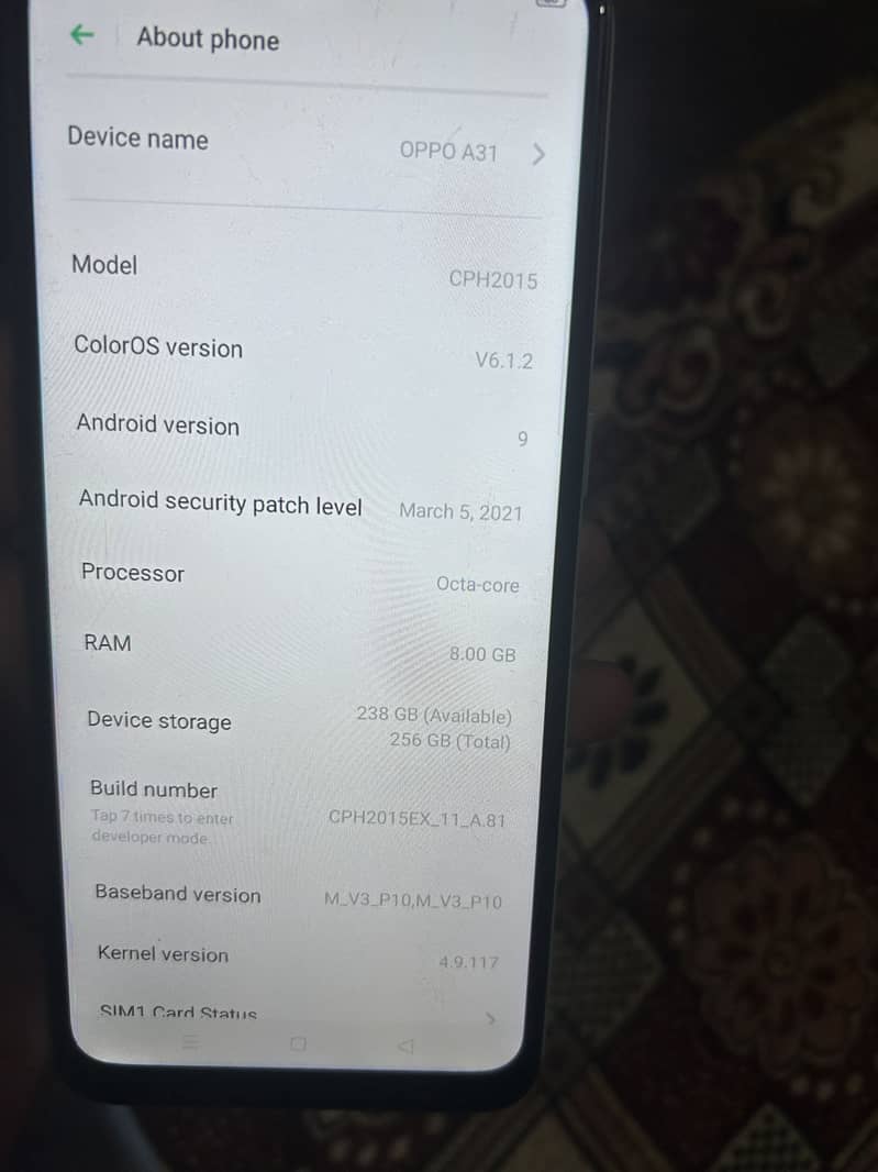 OPPO A31 0